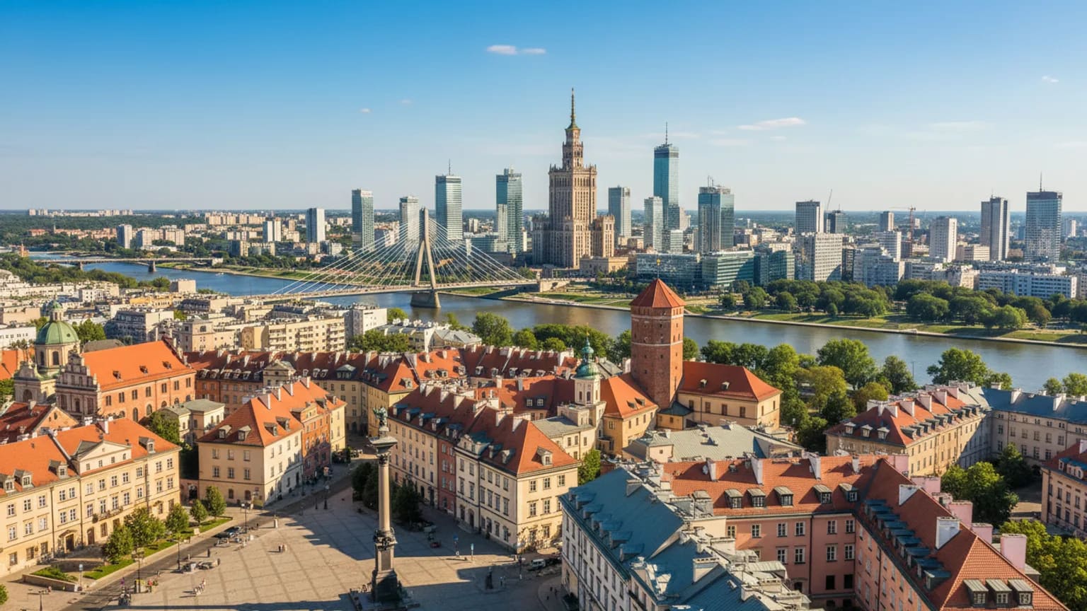 Vue panoramique de Warsaw