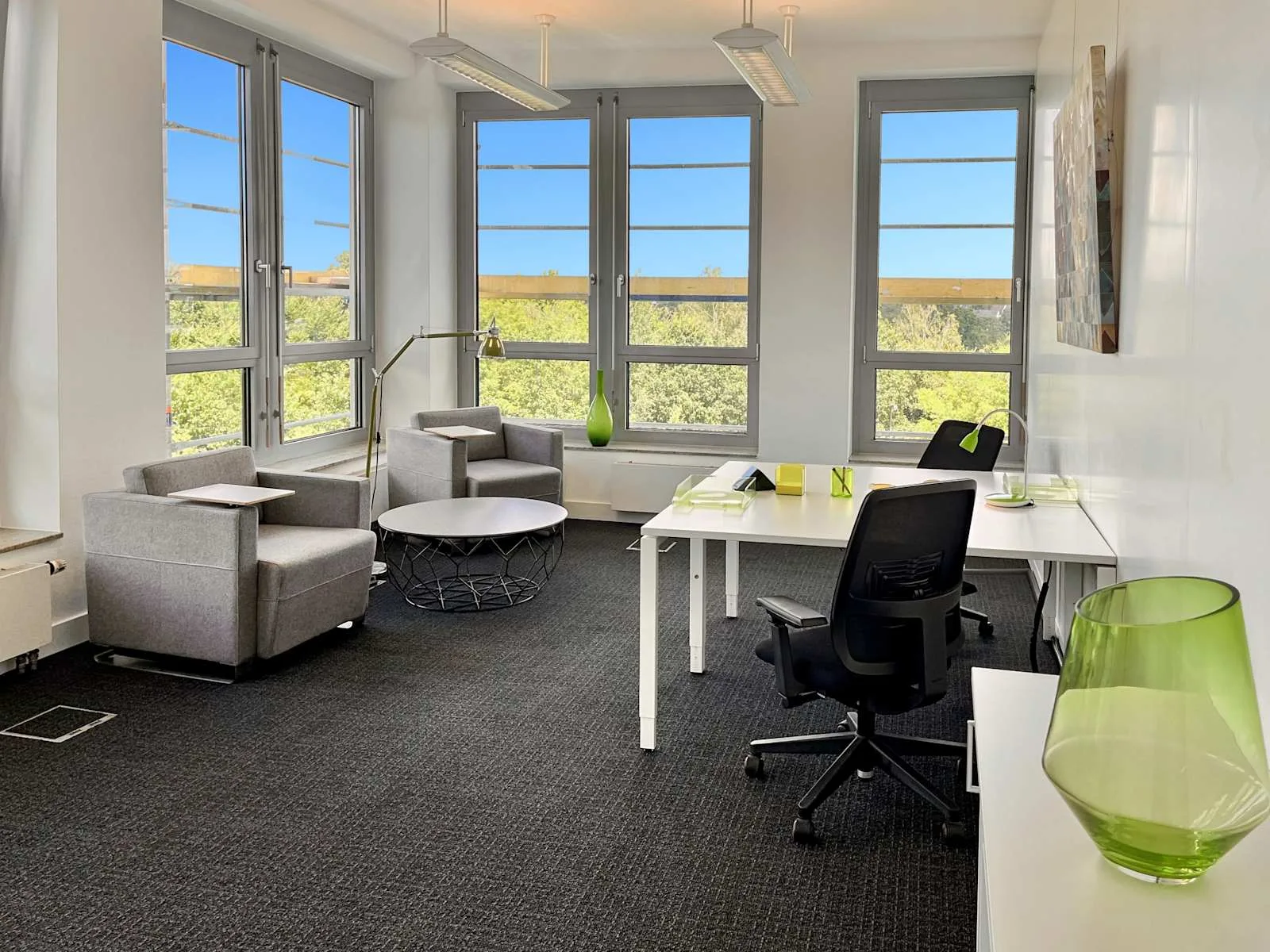 HQ ESSEN, HQ Ruhrallee, Private office, 2 desks, Essen