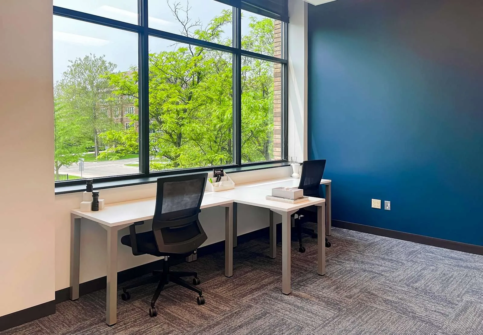 HQ MI, East Lansing - Grand River, Private office, 2 desks, East Lansing, MI