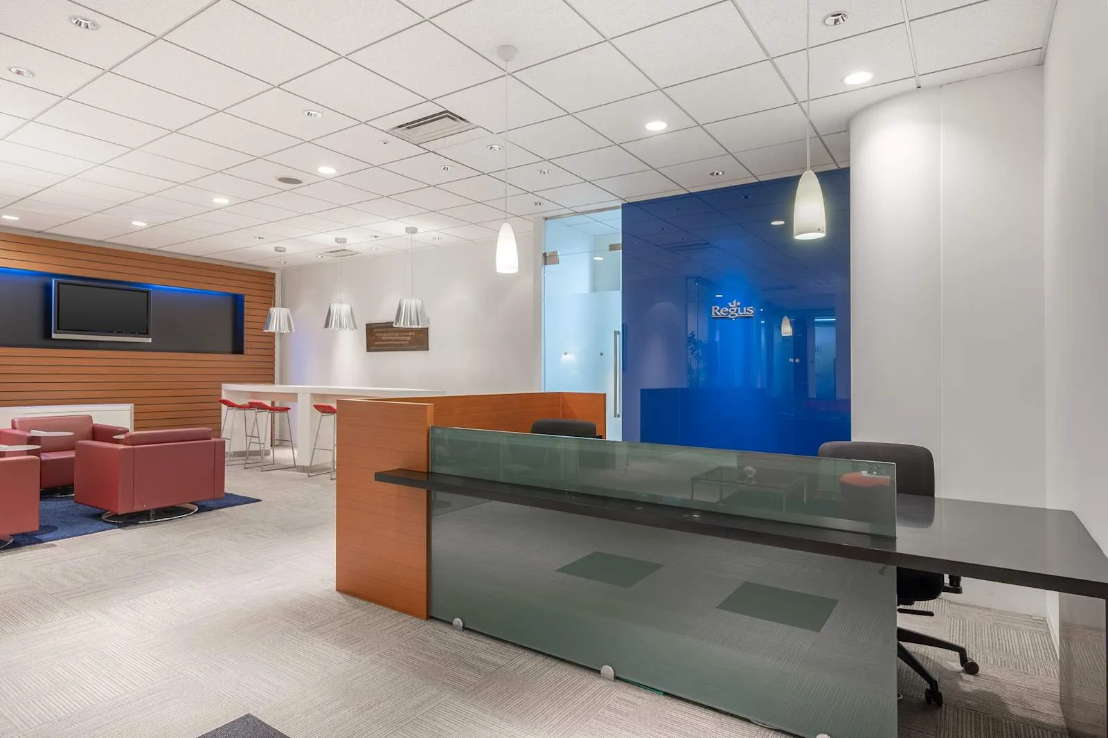 Regus FUKUOKA, Aqua Hakata、受付、福岡