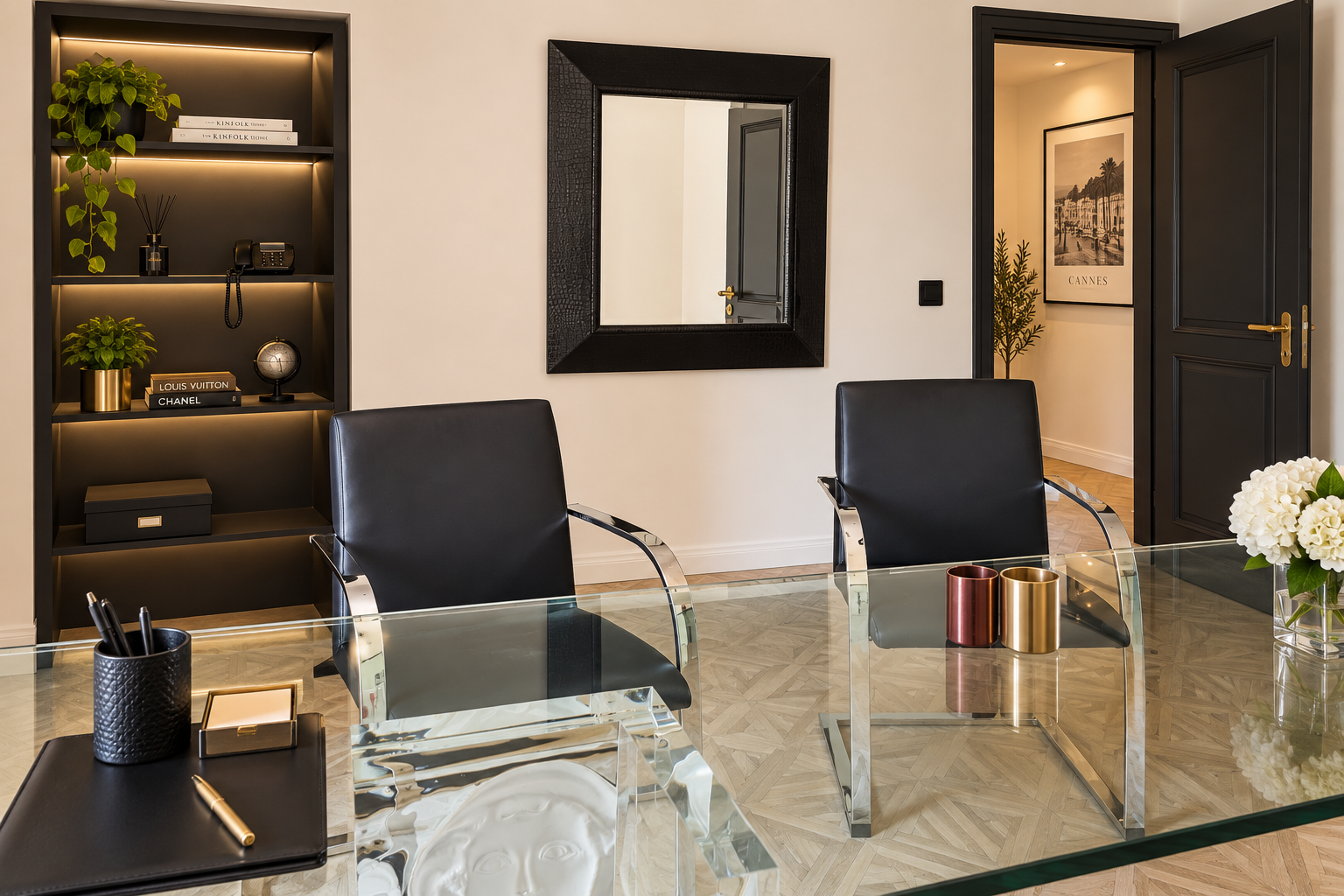 Bureau de Prestige, Private office, 2 desks, Cannes