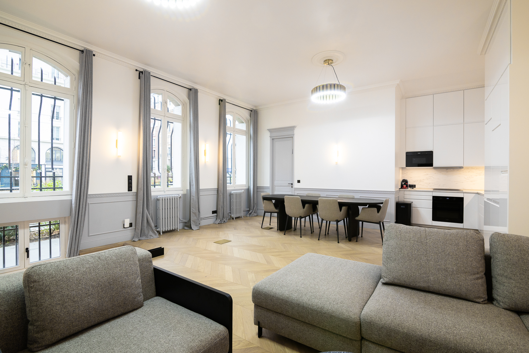 Hôtel particulier Haussmannien Paris 17 Pereire, Espace détente, Paris 17e