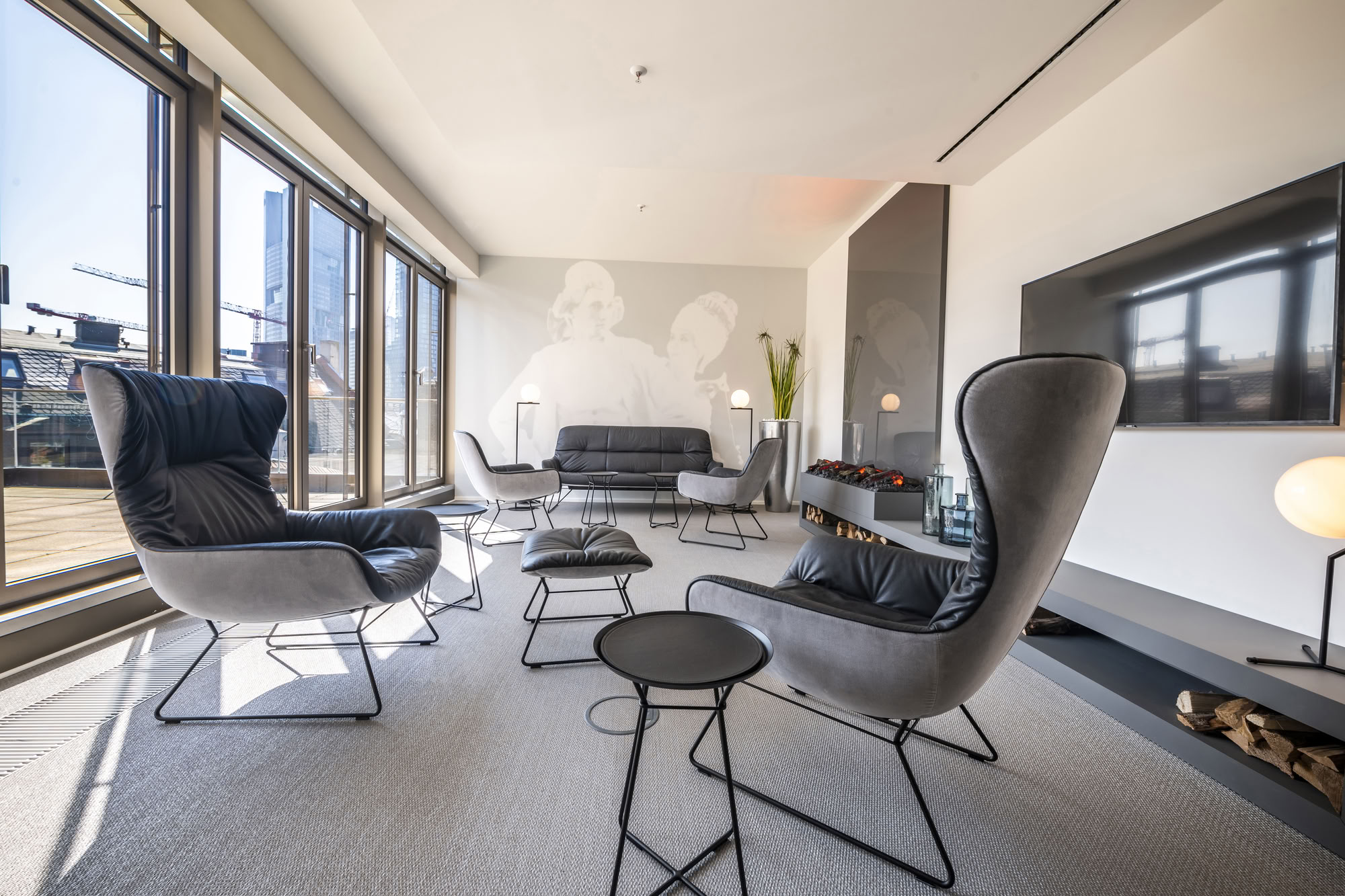 Satellite Office Frankfurt - Opernplatz, Kaminlounge Opernplatz, Frankfurt am Main
