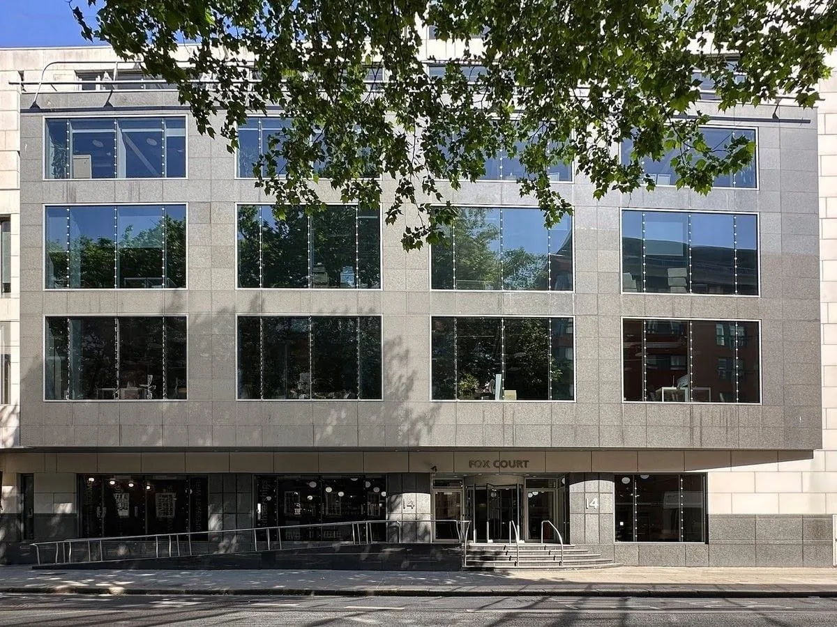 Beyond Fox Court, Building facade, London