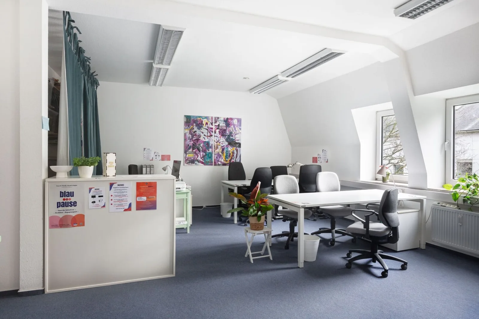 Blau:pause Flensburg, Privatbüro mit 6 Arbeitsplätzen, Flensburg