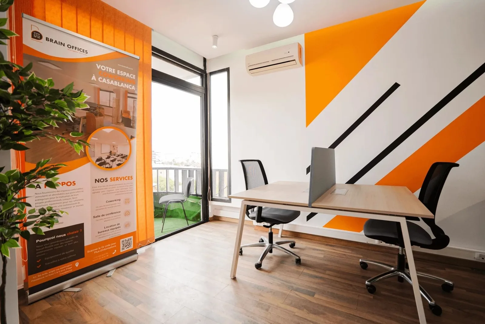 Brain Offices، مكتب خاص بمحطتي عمل، الدار البيضاء