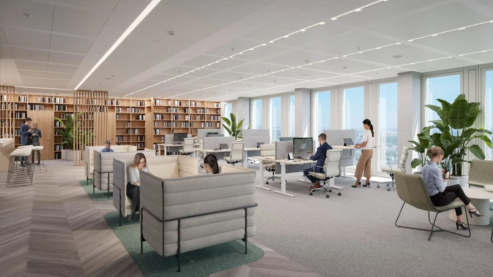 Central Business Tower, Open-plan office, Frankfurt am Main