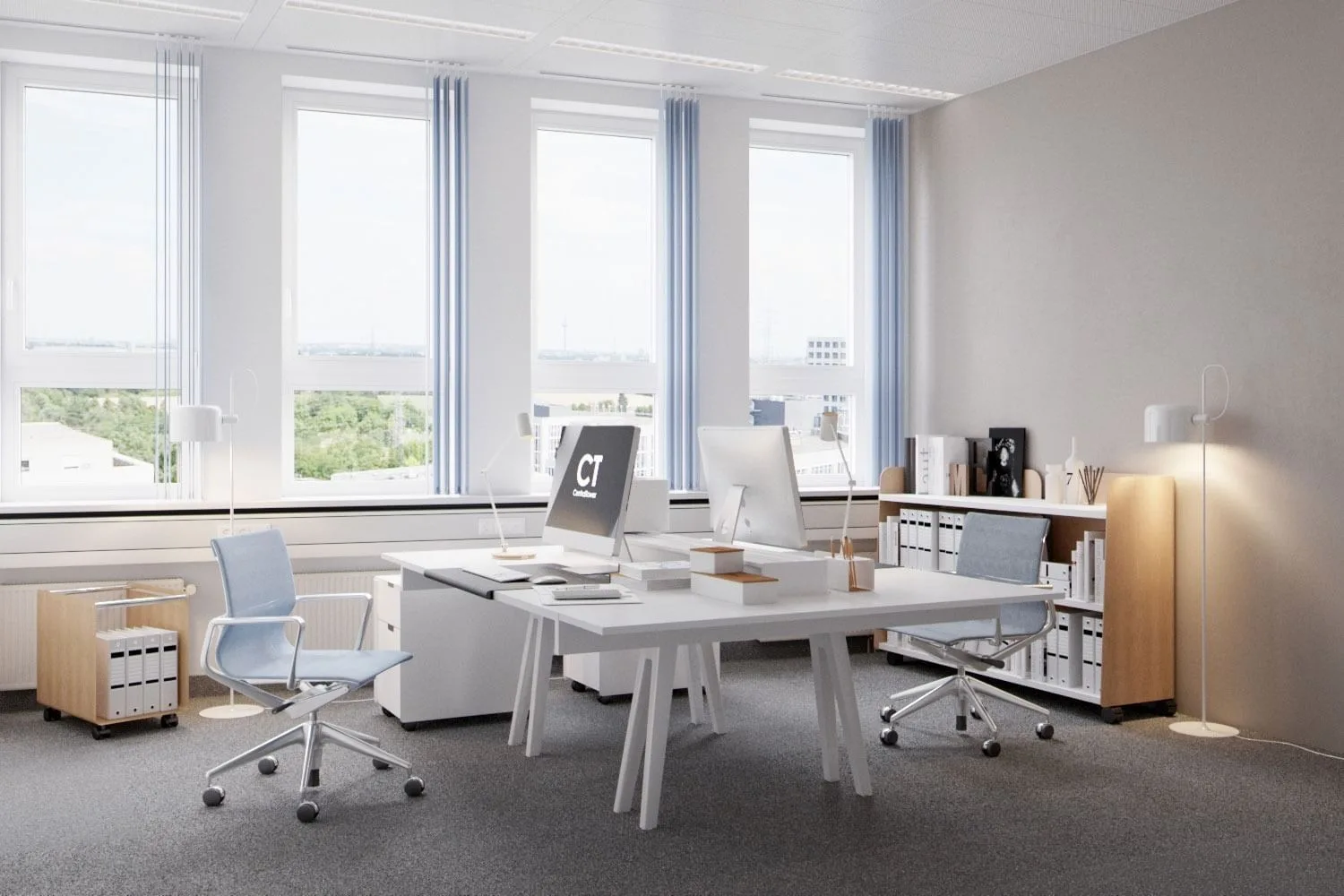 Central Tower Eschborn, Private office, 2 desks, Eschborn