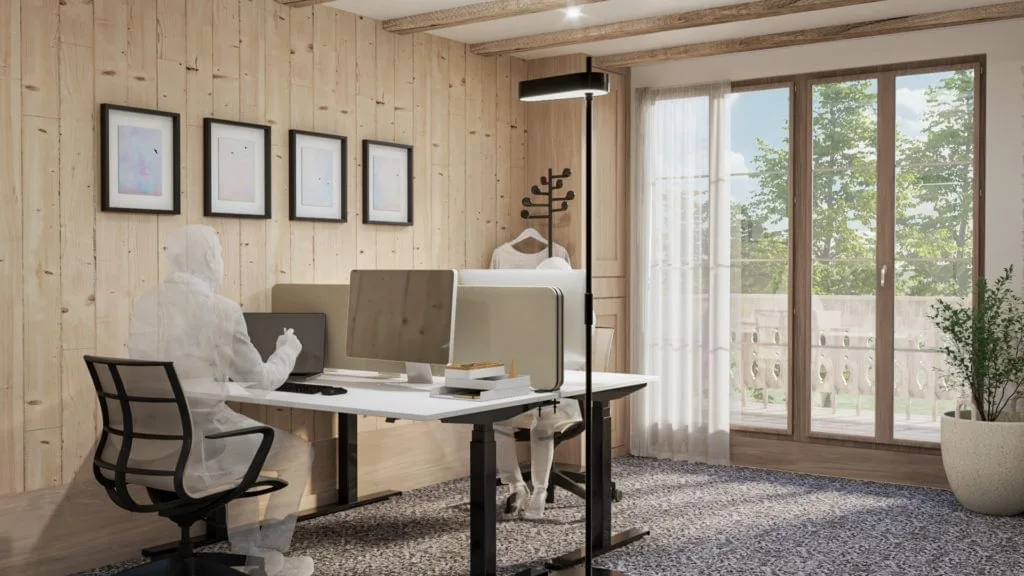 Le Chalet Leysin, Private office, 2 desks, Leysin