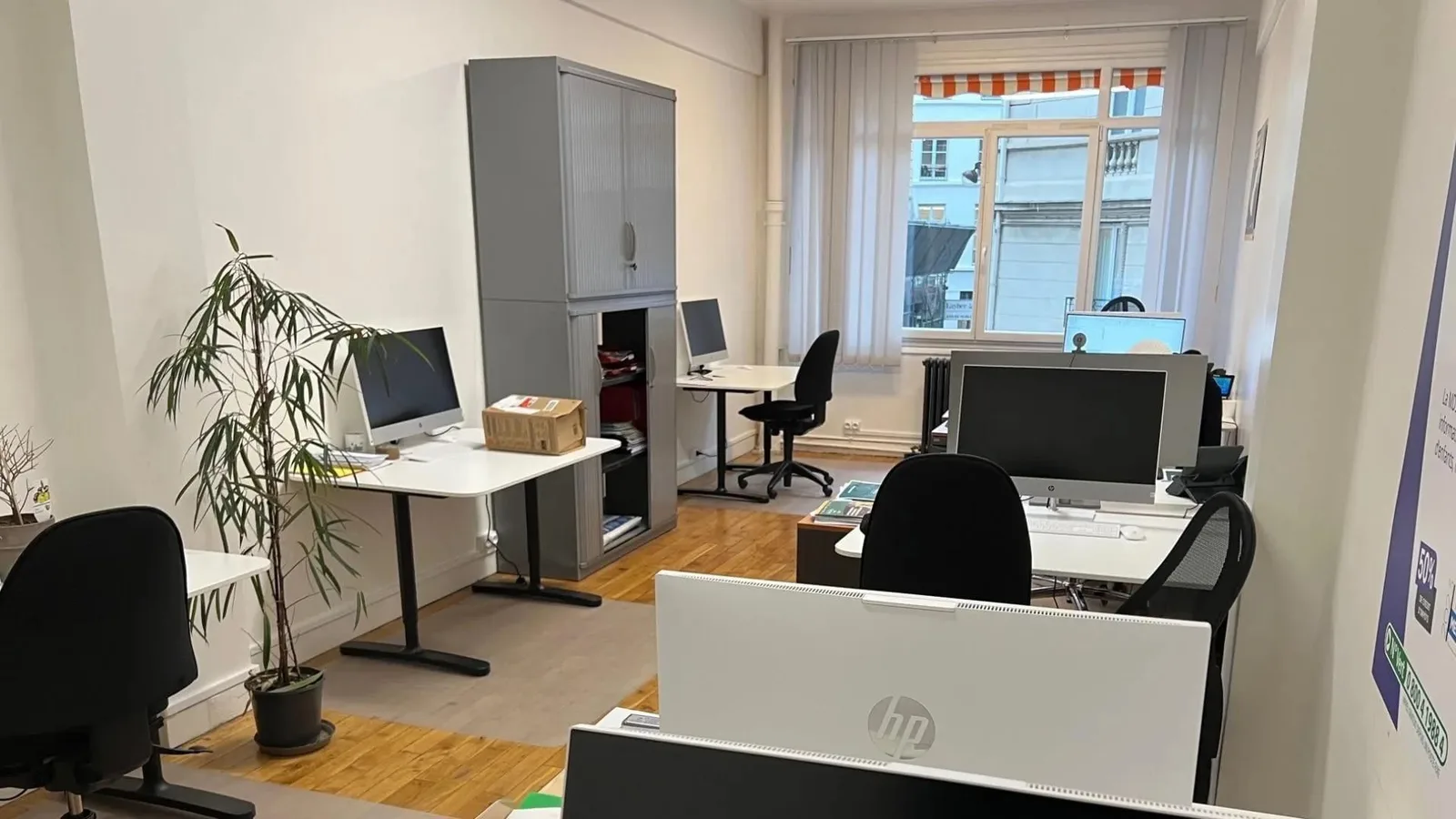 Coworkea des Panoramas, Bureau privatif 4 postes, Paris 2e