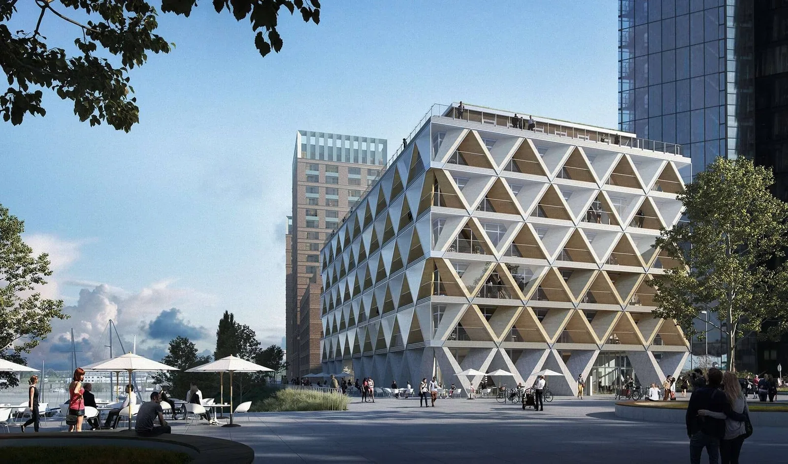 The Cradle, Gebäudefassade, Düsseldorf