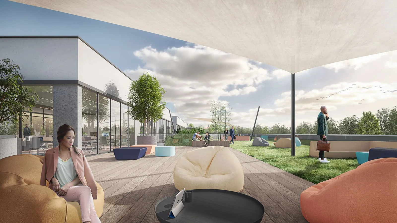 The Cube Aschheim, Terrace and outdoor space, Aschheim