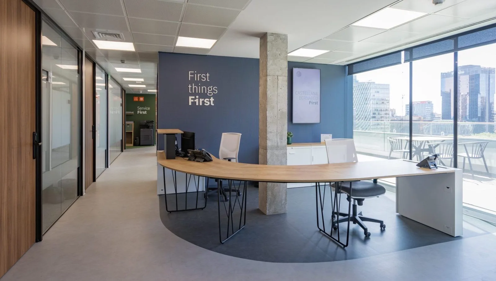 First Workplaces Castellana Bernabeu, Reception, Madrid