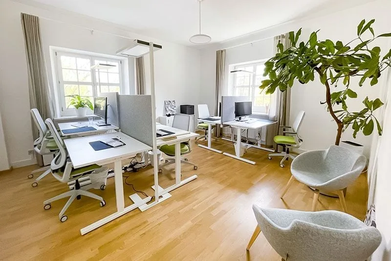 Gaswerk Portal Meetbüros, Privatbüro mit 6 Arbeitsplätzen, Augsburg