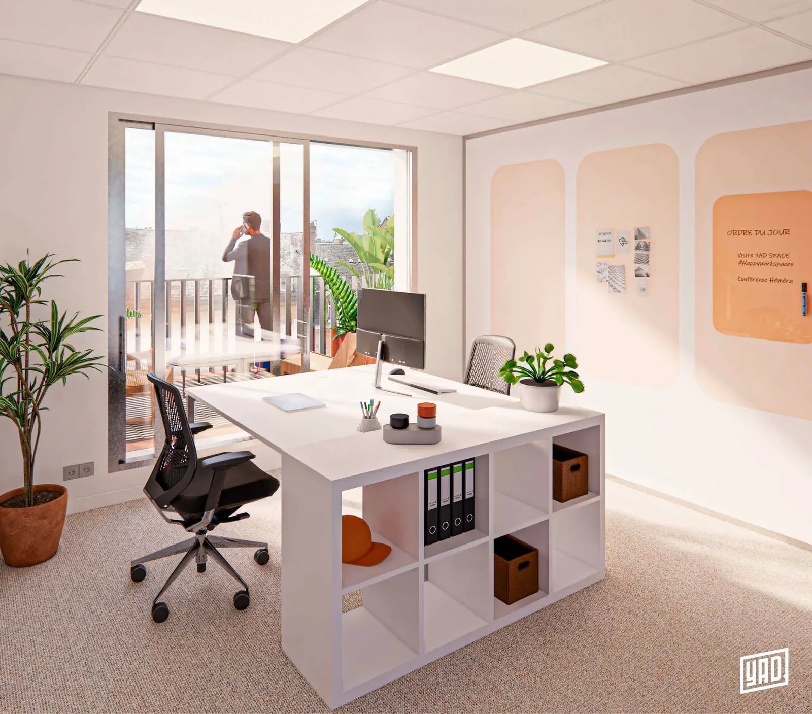 Héméra Isly, Private office, 2 desks, Limoges