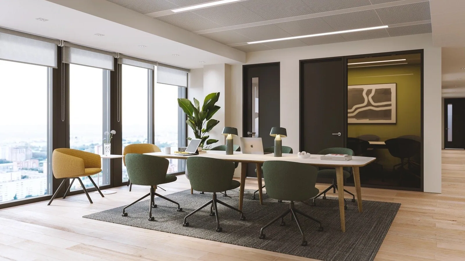 Industrious Global Tower, Meeting room for 6 people, Frankfurt am Main