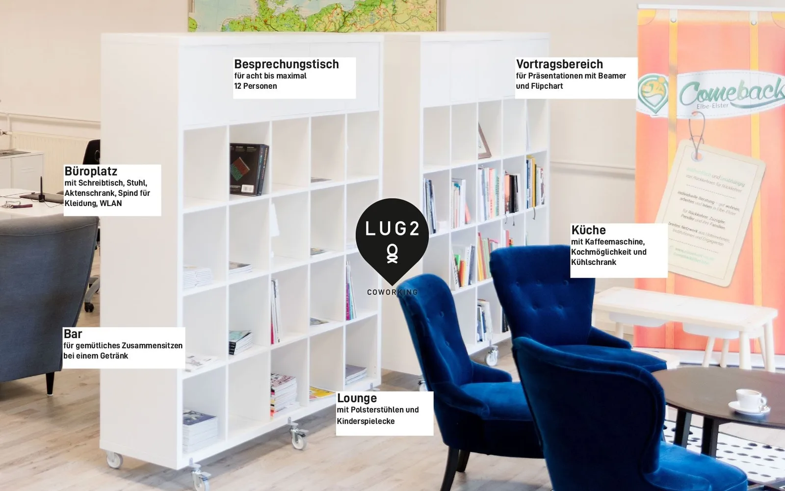 LUG2 Coworking, Lounge, Herzberg (Elster)