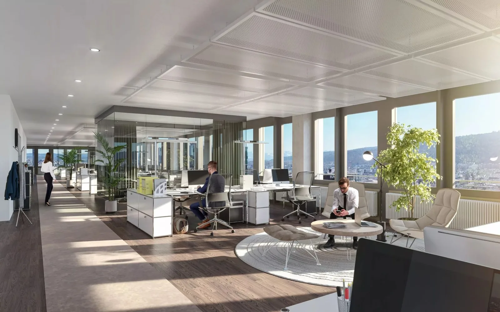 Messeturm Zürich, Open-plan office, Zurich