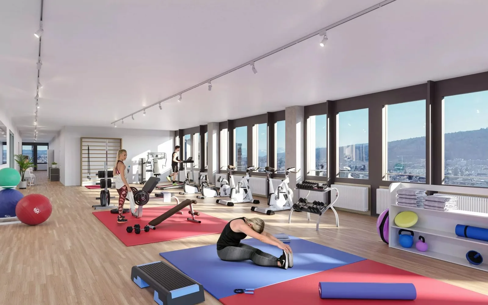 Messeturm Zürich, Fitness room, Zurich
