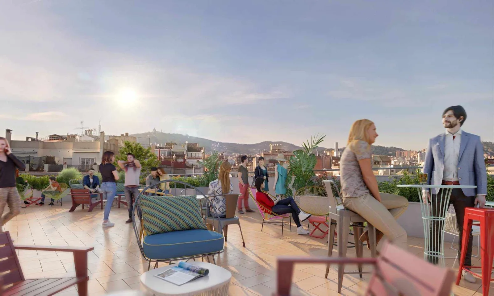 Networkia Gran Via, Terrace and outdoor space, Barcelona