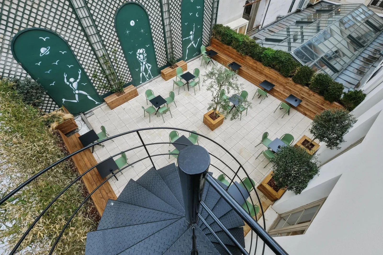 Les Nouveaux Bureaux Charlot, Terrace and outdoor space, Paris 3e
