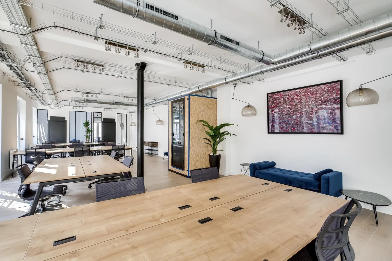Les Nouveaux Bureaux Uzes, Open-plan office, Paris 2e