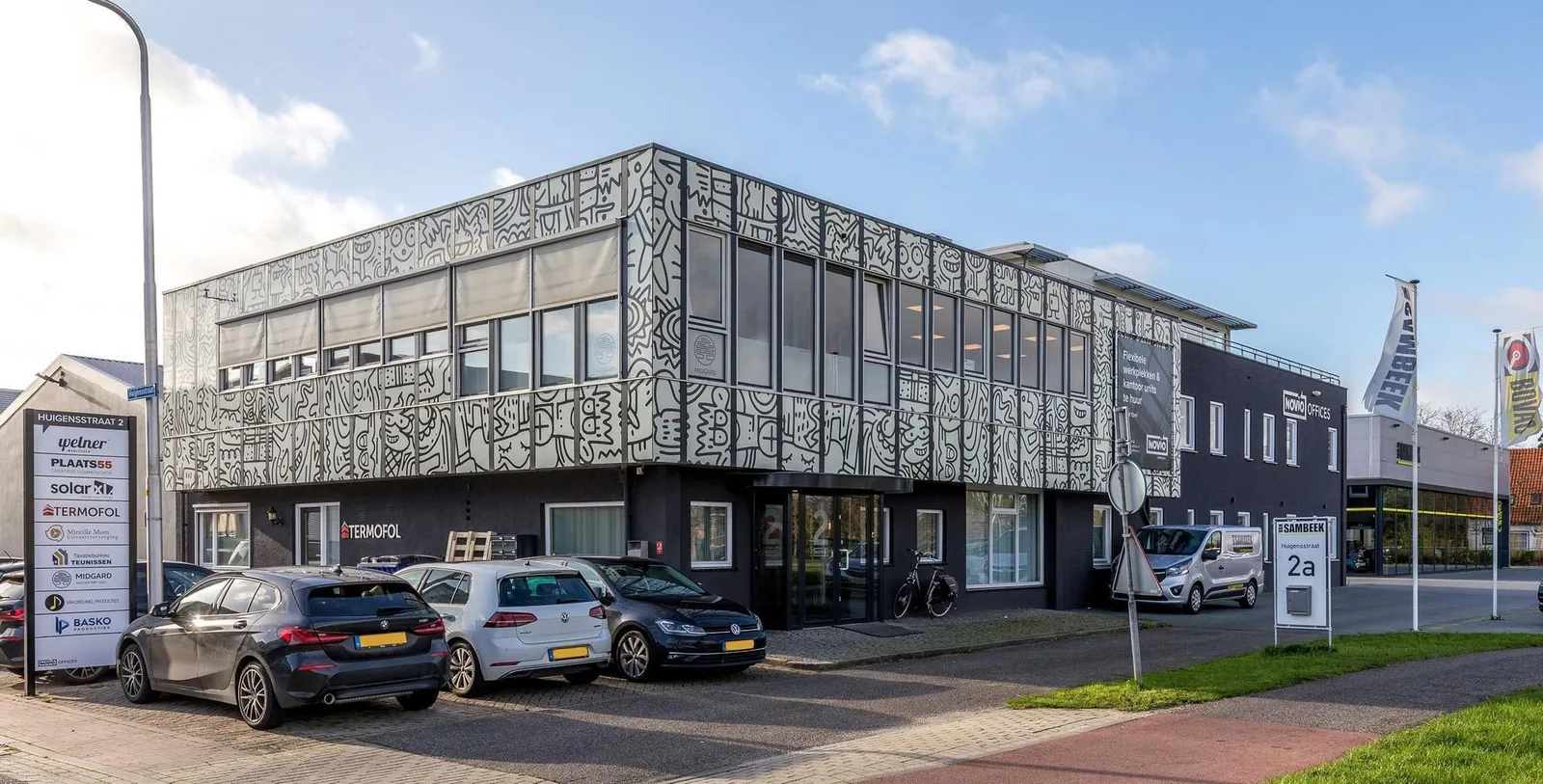 Novio Offices, Gevel van het gebouw, Gendt