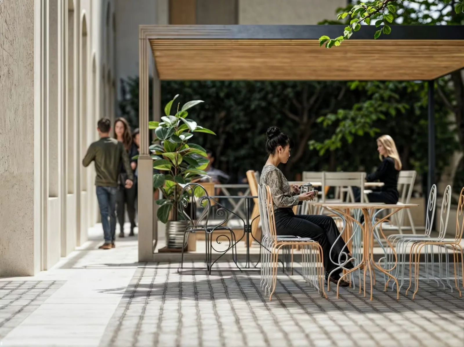 Patchwork Sainte-Cécile, Terrasse et espace extérieur, Paris 9e