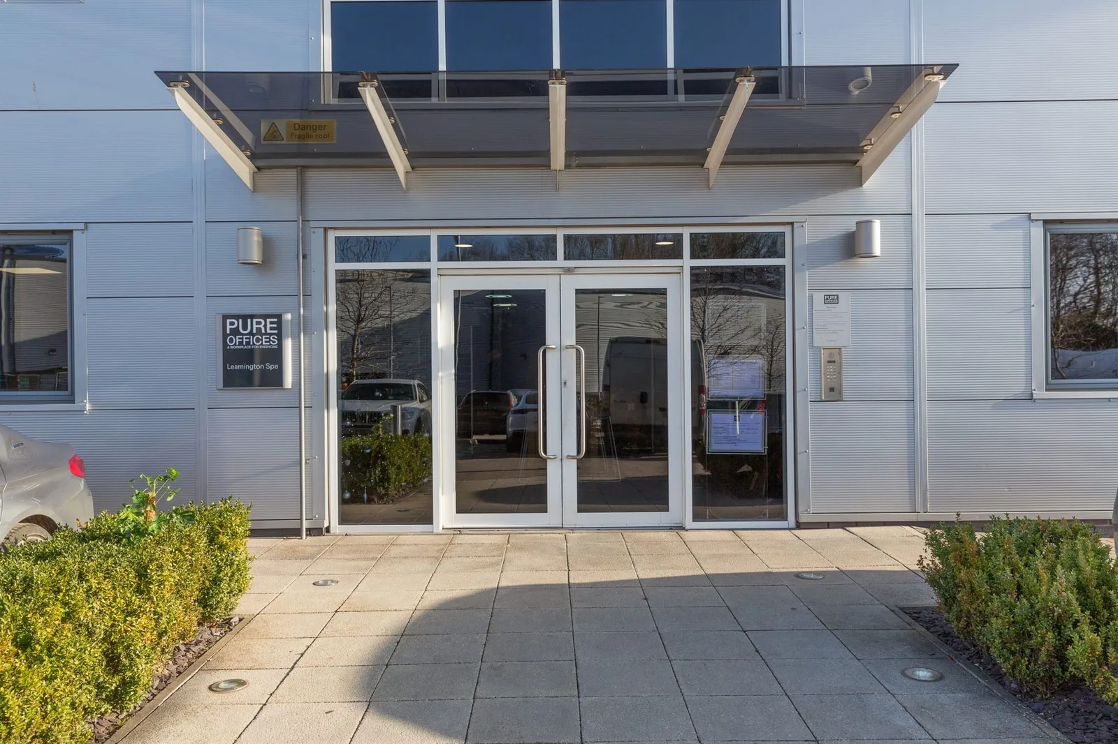 Pure Offices Leamington, Building facade, Warwick