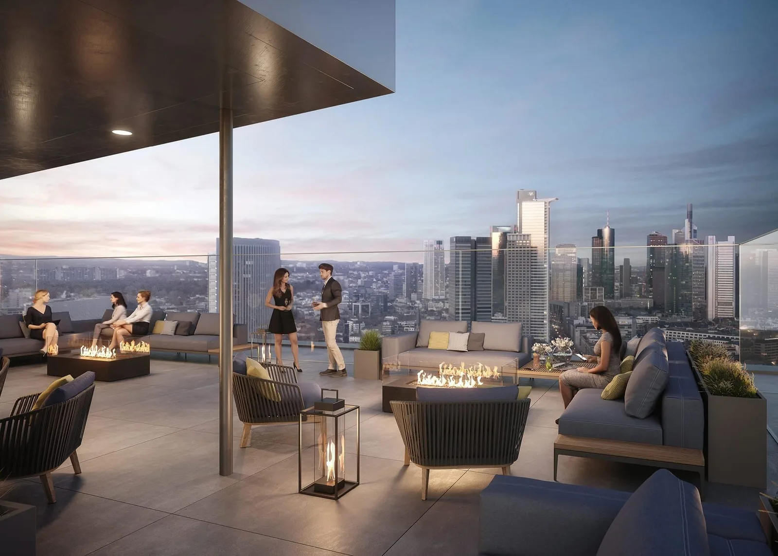 Spin Tower, Terrace and outdoor space, Frankfurt am Main
