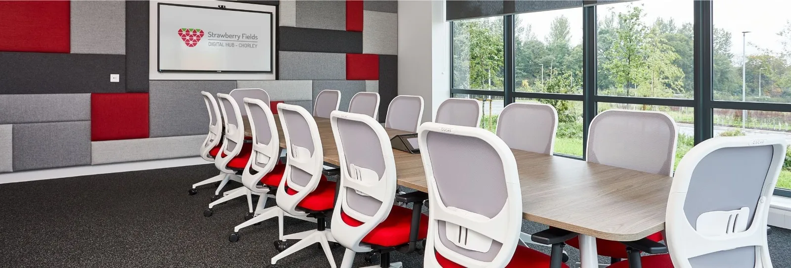Strawberry Fields Digital Hub, Meeting room for 14 people, Chorley