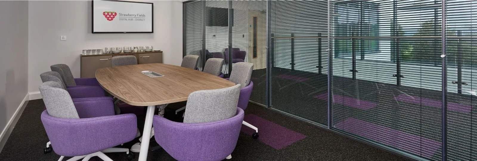 Strawberry Fields Digital Hub, Meeting room for 8 people, Chorley