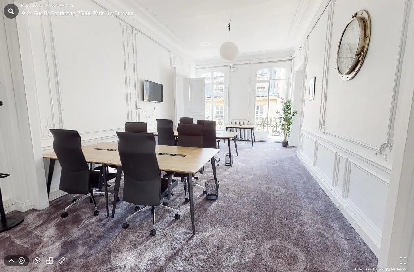 Symphony Penthièvre, Bureau privatif 8 postes, Paris 8e