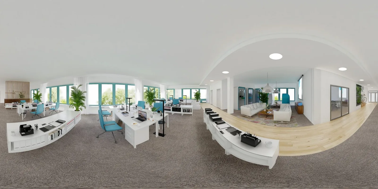 Trio Office Campus Heerdt, Open-plan office, Düsseldorf