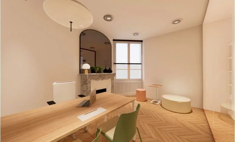 Volum Blanche, Bureau privatif 2 postes, Paris 9e