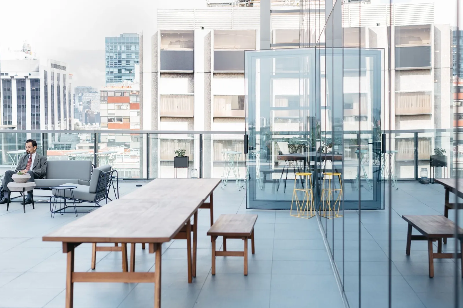 WeWork Varsovia 36, Terrace and outdoor space, Mexico City
