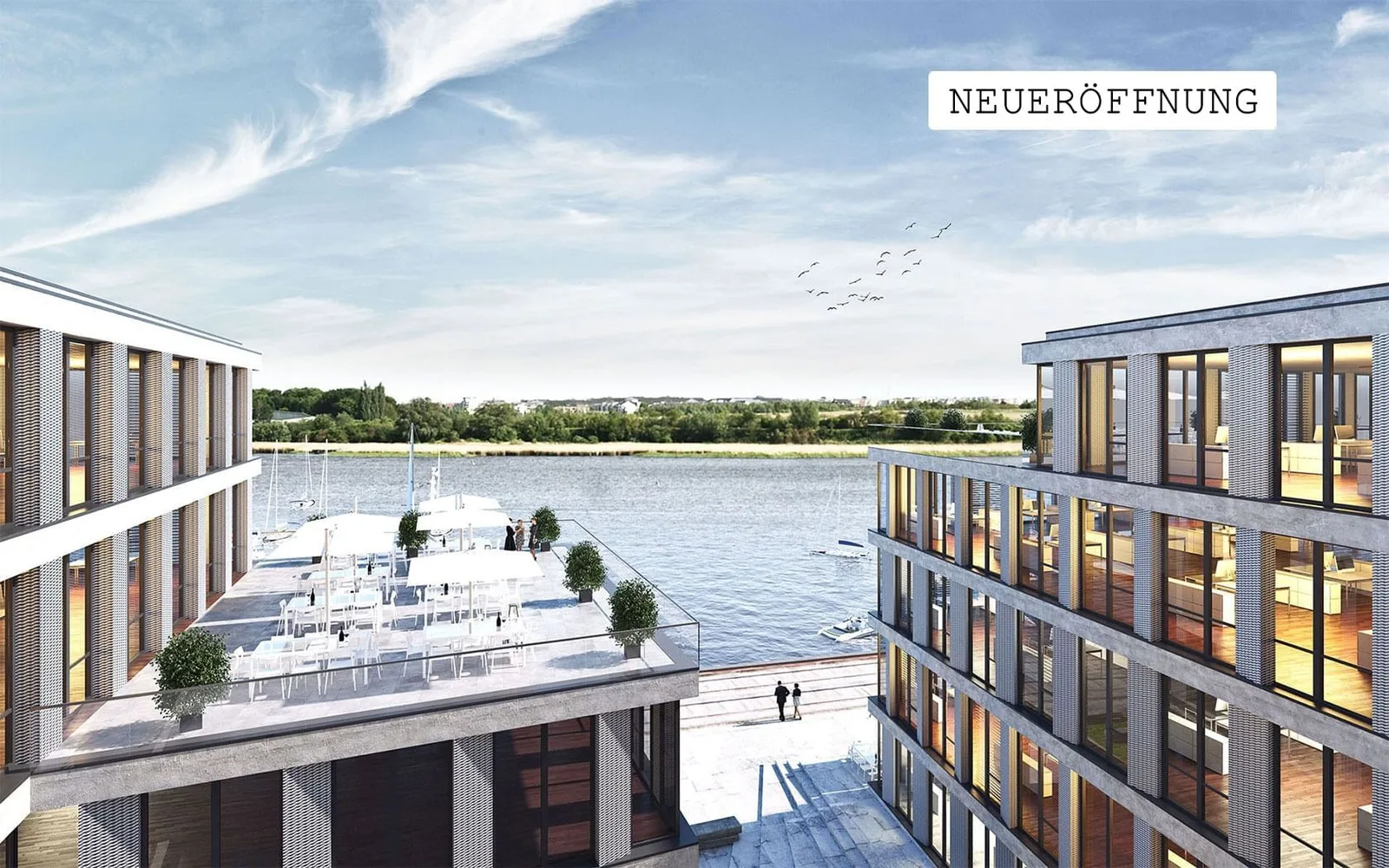 @Work Neptun Kai, Building facade, Rostock