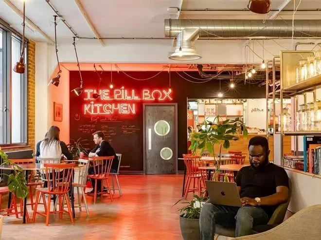 Workspace - Pill Box, Cafétéria, Londres